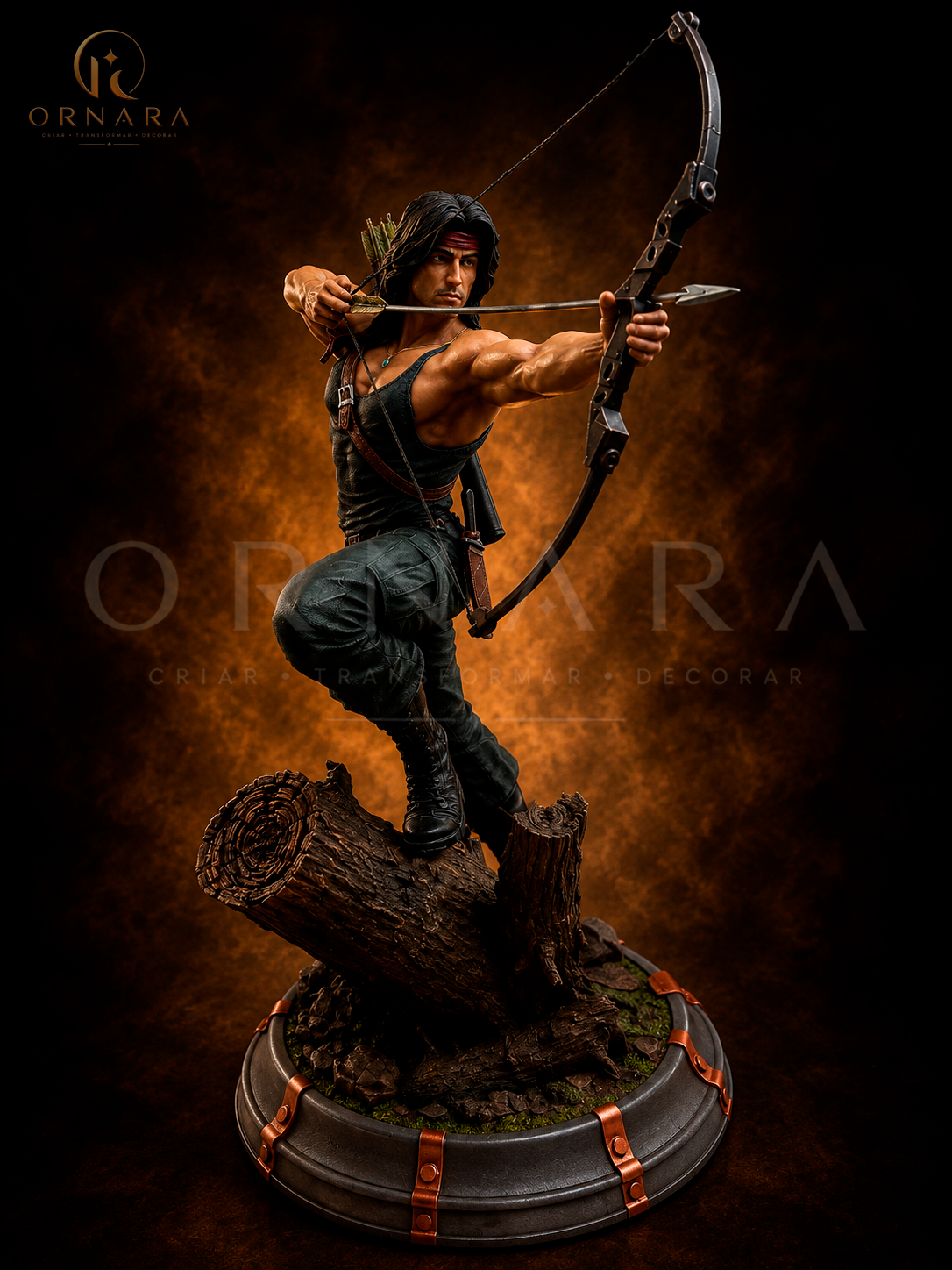 Escultura Rambo Resina